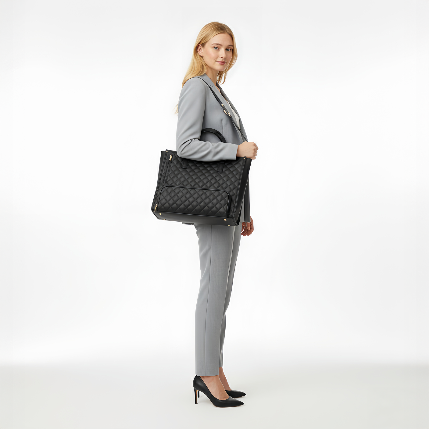 Office - Travel Tote Bag with Purse bag+Lunch Compartment Laptop Bag