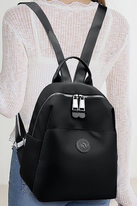 High Quality Soft Nylon Simple Fashion Backpacks (Black)
