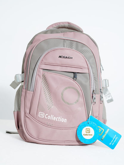 Collection Brand Waterproof School Bag (Soft Pink)