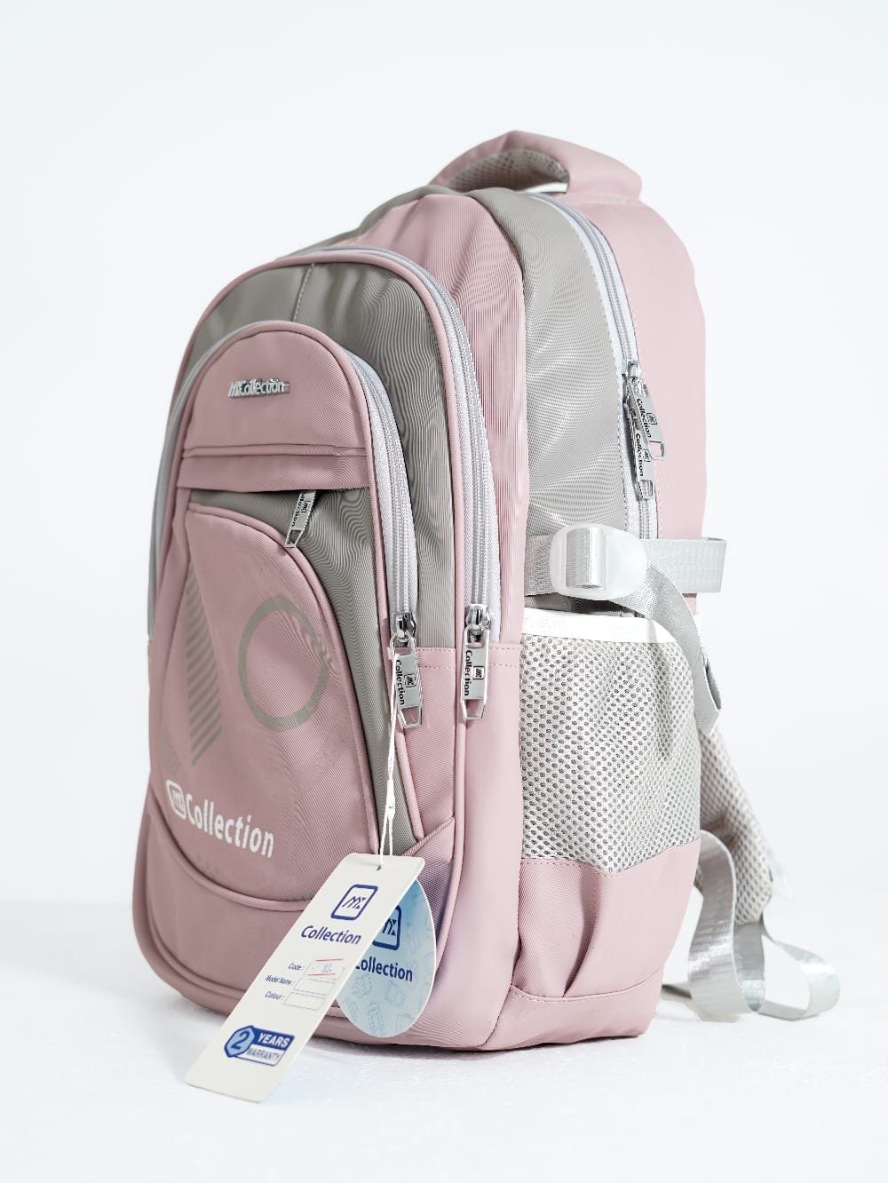 Collection Brand Waterproof School Bag (Soft Pink)