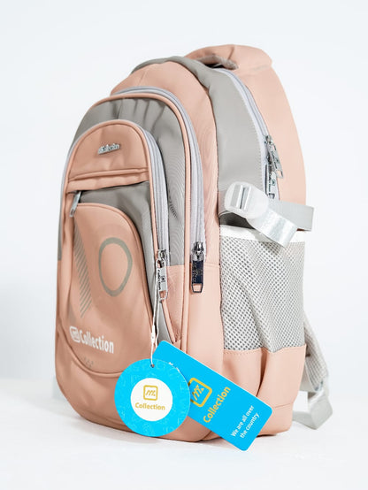 Collection Brand Waterproof School Bag (Peach Pink)