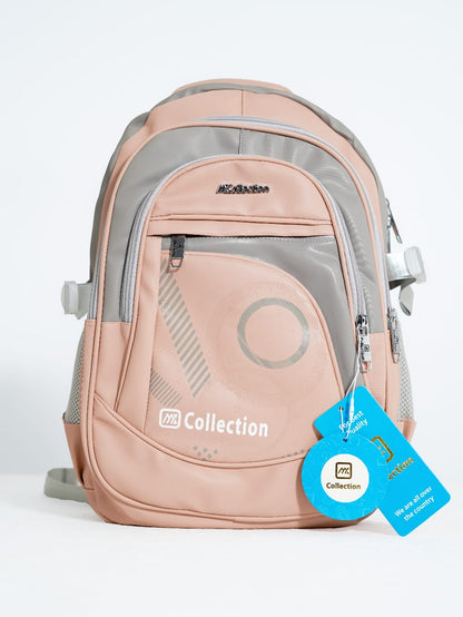 Collection Brand Waterproof School Bag (Peach Pink)
