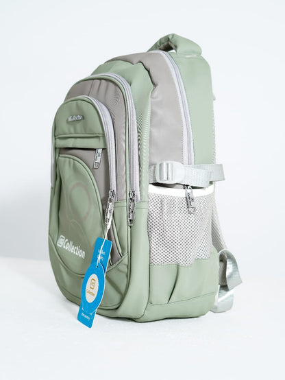Collection Brand Waterproof School Bag (Sage Green)