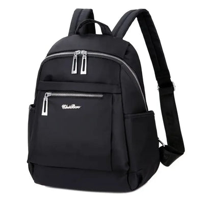 Durable Waterproof Nylon Backpack (Black)