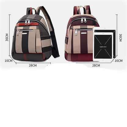 Durable Waterproof Nylon Backpack (Wine Red)