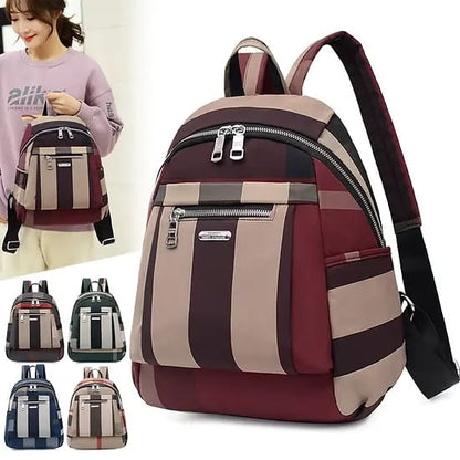 Durable Waterproof Nylon Backpack (Wine Red)