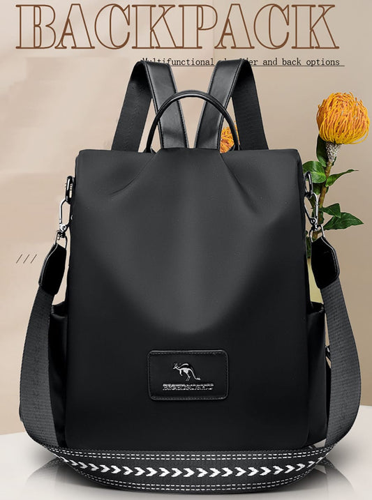 Texture Oxford Cloth Women’s Backpack (Black)