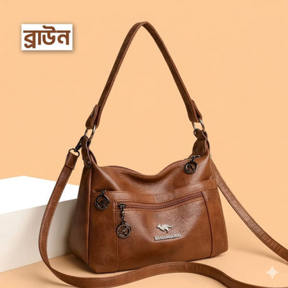 Stylish Soft leather Hand bag (Brown)