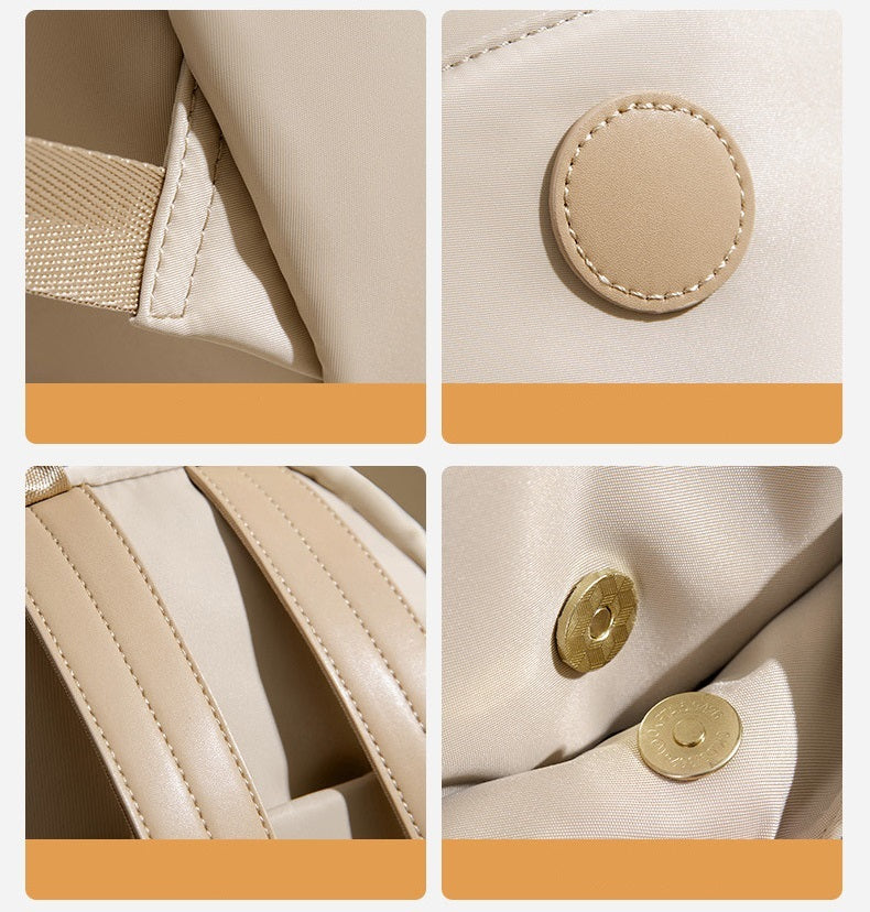 High Quality Soft Nylon Simple Fashion Backpacks (White)