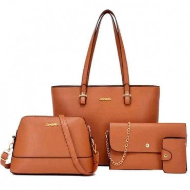 4pcs  Combo Women Tote Bag (Brown)