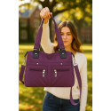 Large capacity Shoulder & HandBag bag (Purple)