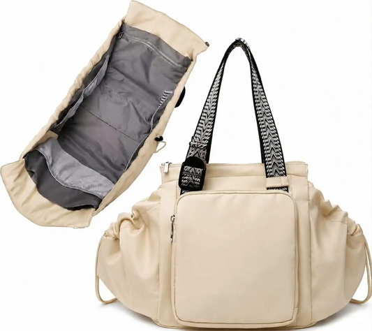 Women Travel Work Multi Pocket Daypack (Off white)