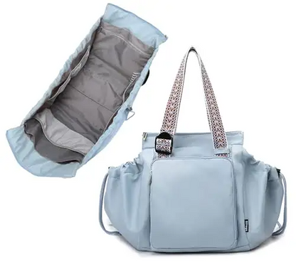 Women Travel Work Multi Pocket Daypack (Sky blue)