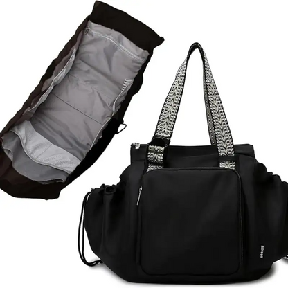 Women Travel Work Multi Pocket Daypack (Black)