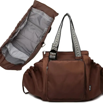 Women Travel Work Multi Pocket Daypack (Coffee)
