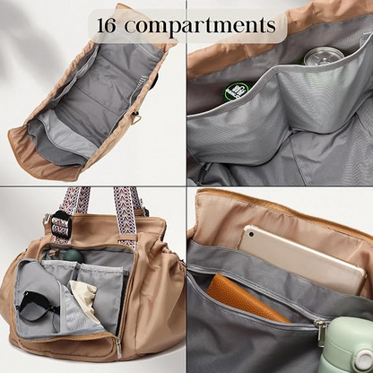 Women Travel Work Multi Pocket Daypack (Sky blue)