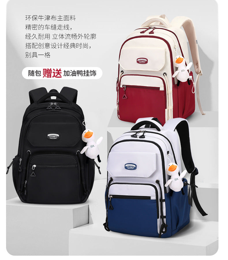 Waterproof with stain-resistant school backpacks (Black)