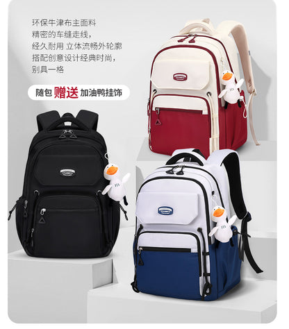 Waterproof with stain-resistant school backpacks (Black)