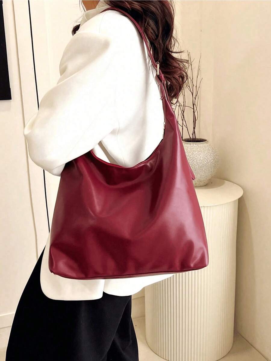 New Style Large-Capacity Retro Shoulder Bag Casual (RED)