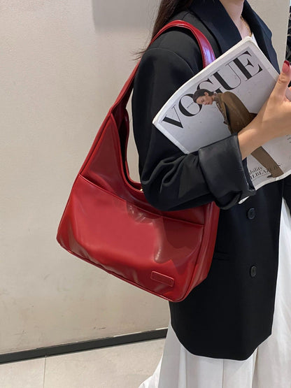 New Style Large-Capacity Retro Shoulder Bag Casual (RED)