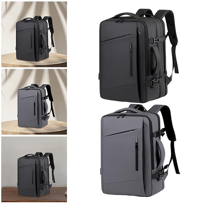 Premium Travel Laptop Backpack 15.6" – Large Capacity Business Office Bag (Black)
