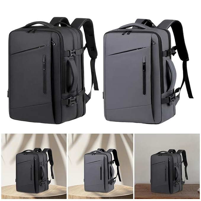 Premium Travel Laptop Backpack 15.6" – Large Capacity Business Office Bag (Black)
