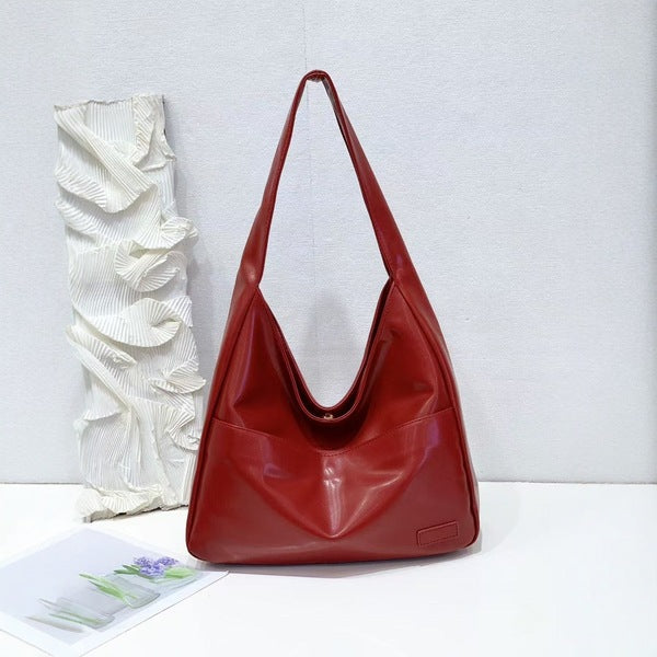 New Style Large-Capacity Retro Shoulder Bag Casual (RED)