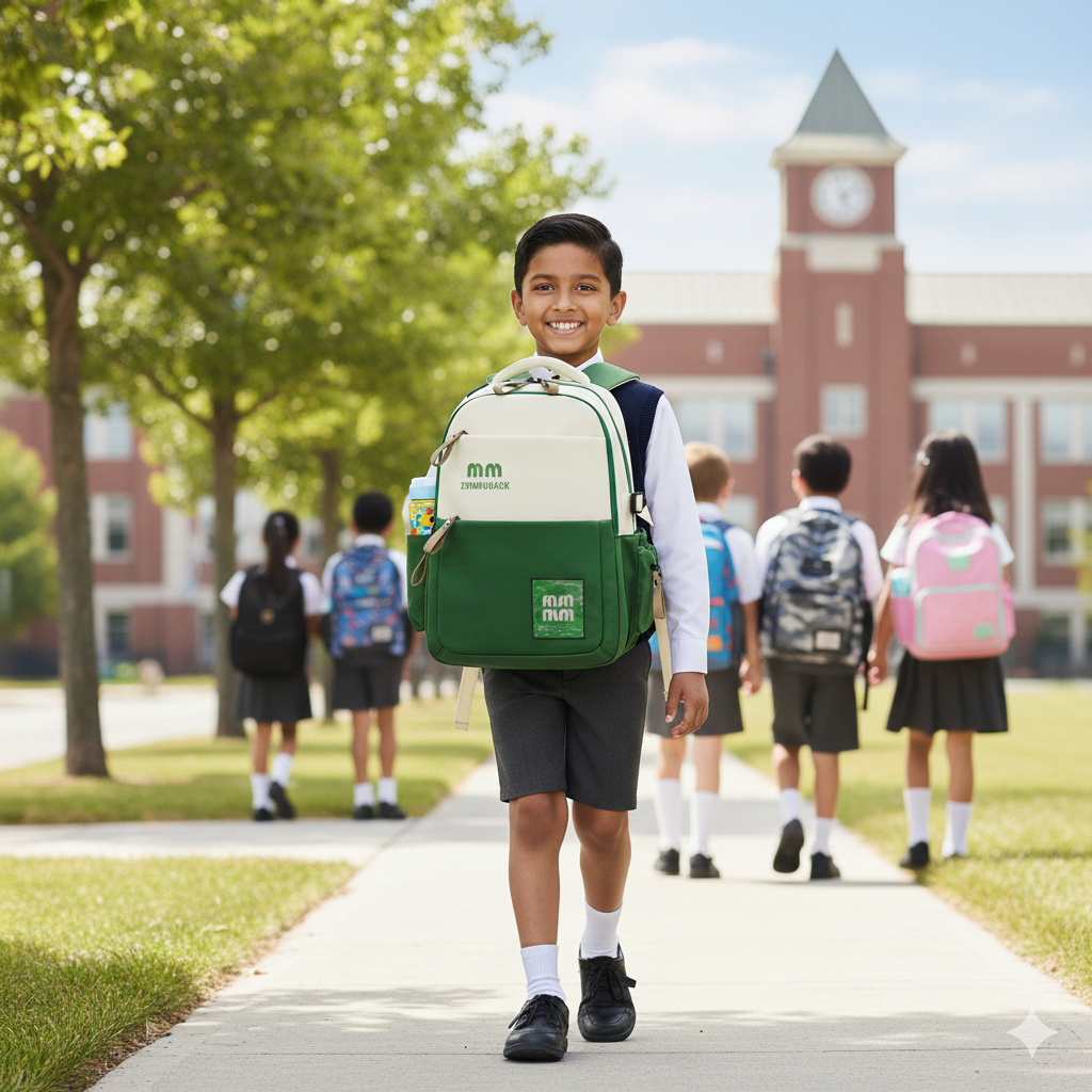 Cute Large School Backpack (Green)