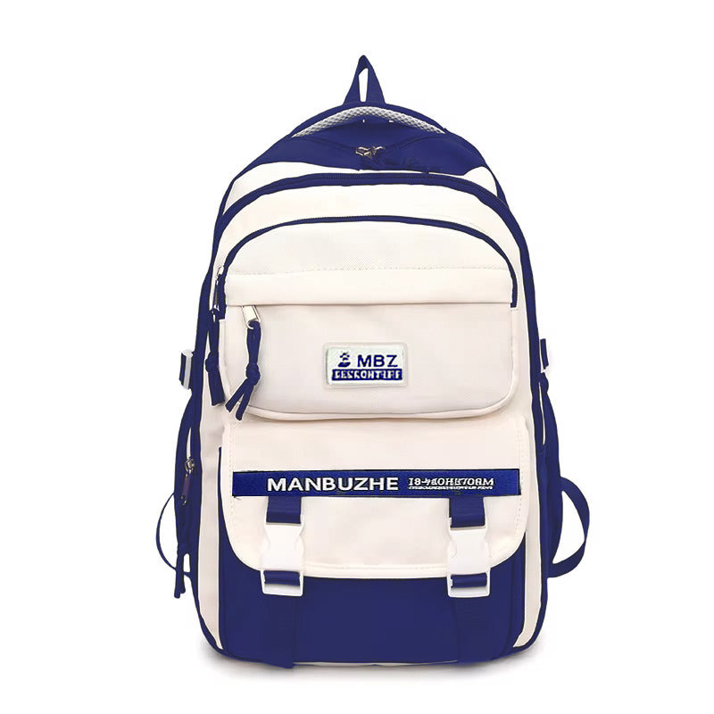 Academy Style Waterproof School Book Bag (Blue)