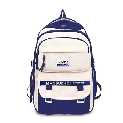 Academy Style Waterproof School Book Bag (Blue)