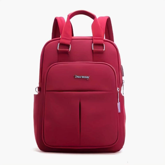 Leisure nylon ladies Bagpack (Maroon)