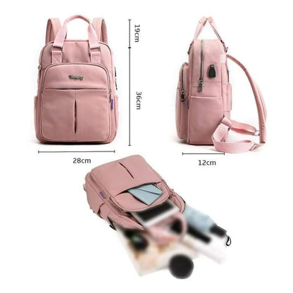 Leisure nylon ladies Bagpack (pink)