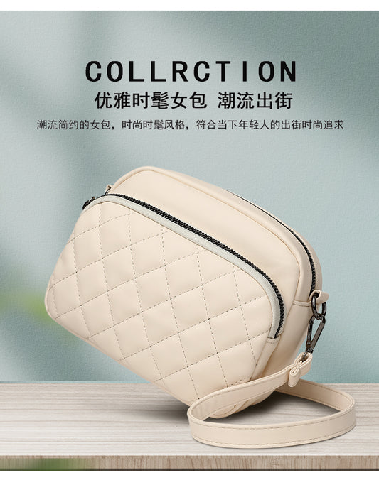 3 zipper Crossbody CAR-7 for Women Elegant Bag (Cream)