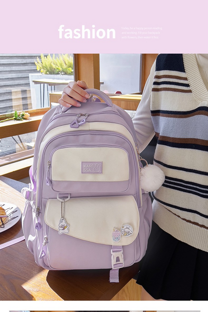 Waterproof Children Premium School Bag (Purple)