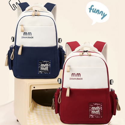 Cute Large School Backpack (Red)
