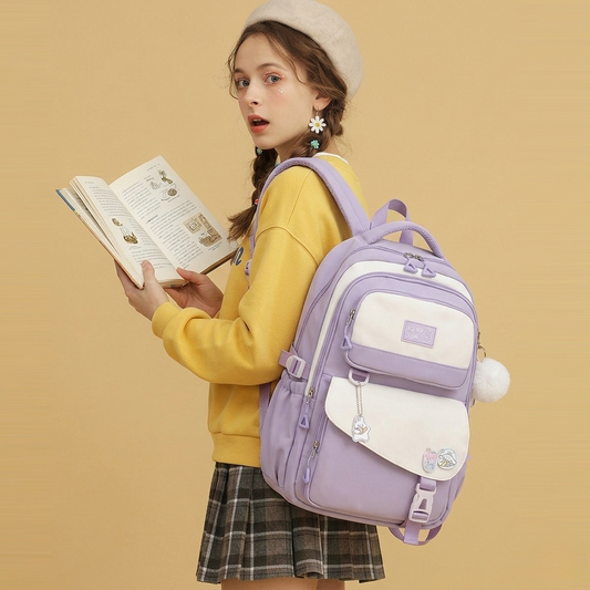 Waterproof Children Premium School Bag (Purple)