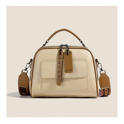 Genuine Soft Leather Handbag (off white)