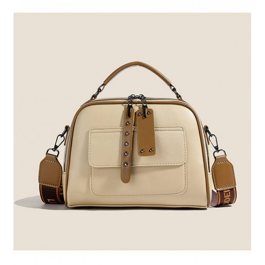 Genuine Soft Leather Handbag (off white)