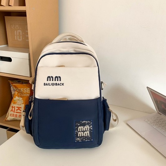 Cute Large School Backpack (Blue)