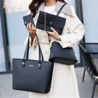 4pcs  Combo Women Tote Bag (Brown)