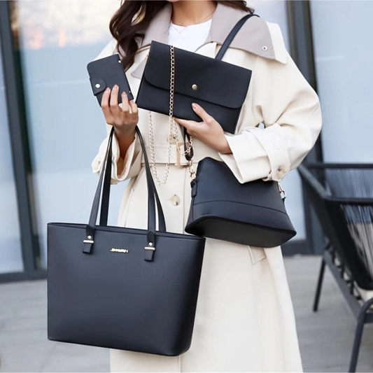 4pcs  Combo Women Tote Bag (Black)