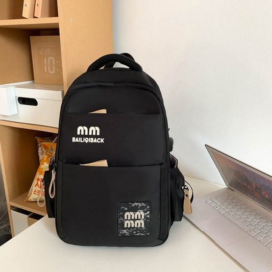 Cute Large School Backpack (Black)