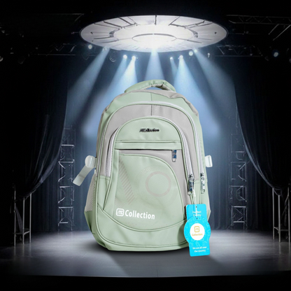 Collection Brand Waterproof School Bag (Sage Green)