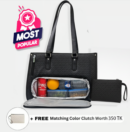 Office - Travel Tote Bag with Purse bag+Lunch Compartment Laptop Bag