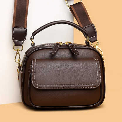 Women Handbag soft small Shoulder bag(coffee)