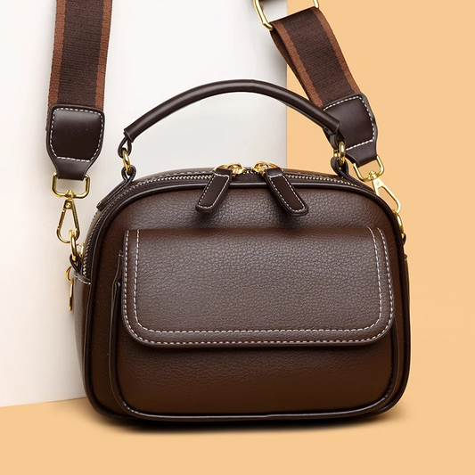 Women Handbag soft small Shoulder bag(coffee)