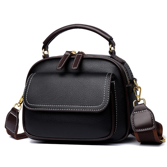 Women Handbag soft small Shoulder bag (black)