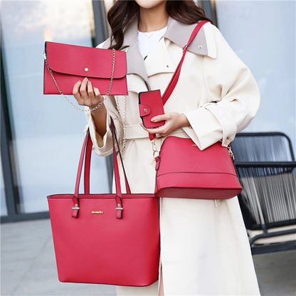 4pcs  Combo Women Tote Bag (Brown)