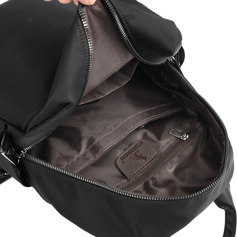 High Quality Soft Nylon Simple Fashion Backpacks (Black)