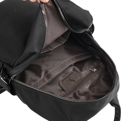 High Quality Soft Nylon Simple Fashion Backpacks (Black)